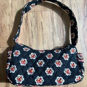 Vera Bradley beautiful black retro multi color flower purse 10/10